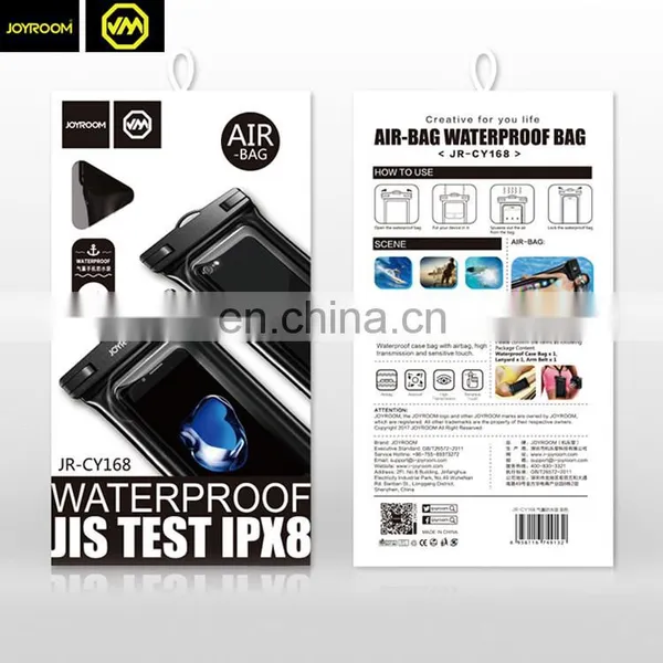 JOYROOM Air Bag IPX8 Plastic Waterproof Case for IPhone X/8/8plus/7/7plus/6s/6/6s Plus Samsung Galaxy S8/s7 Google Pixel HTC10 photo-3