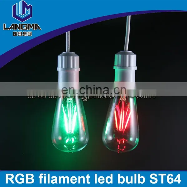 dc 24v RGB Filament Edison Led Bulb St64 E27 Vintage Lamp 12v Led 2w/4w/6w/8w photo-2