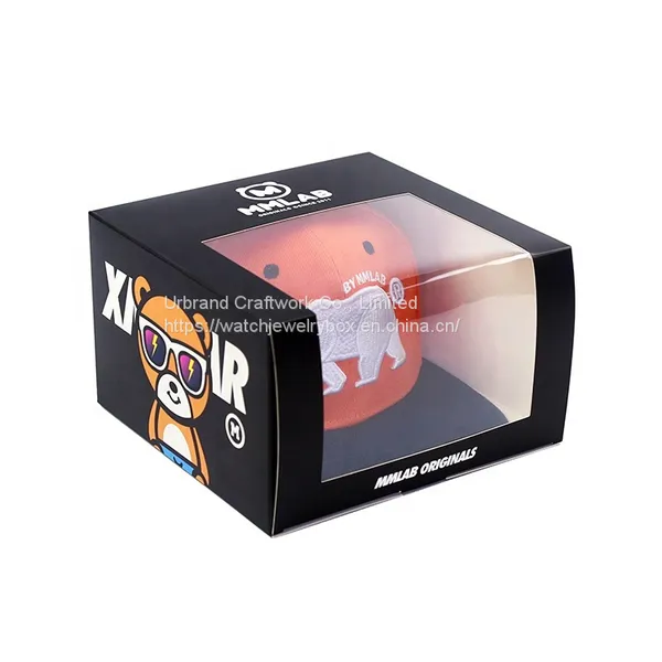 Creative Design Baseball Hat Packaging Box With Clear Window Design. photo-3