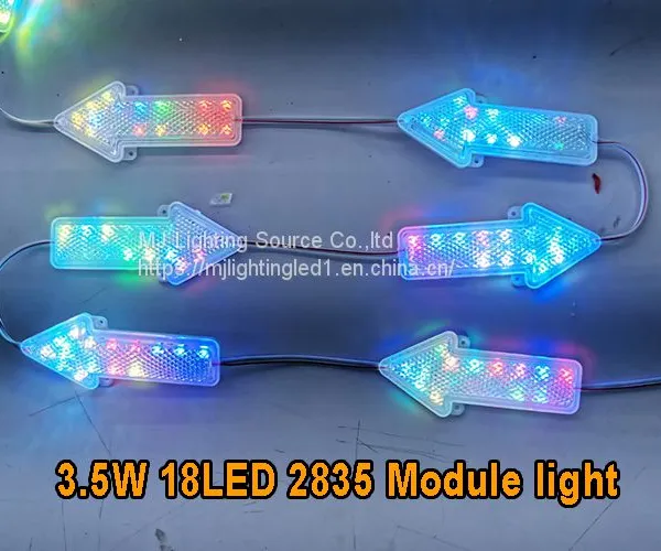 New Design Popular LED Arrow Module 3.5W 2835 Modules 18led Red Green Blue Yellow White Pink RGB photo-4