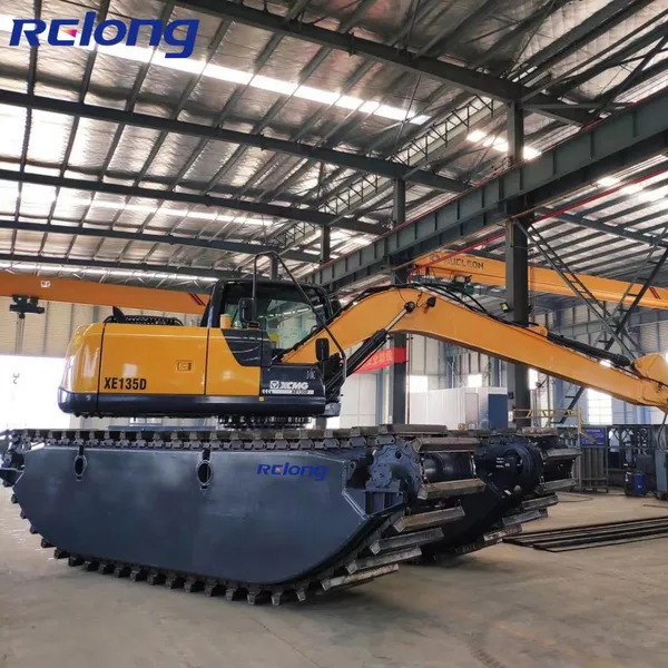 Amphibious Swamp Buggy Excavator With Dredging Pump Excavator Floating photo-2
