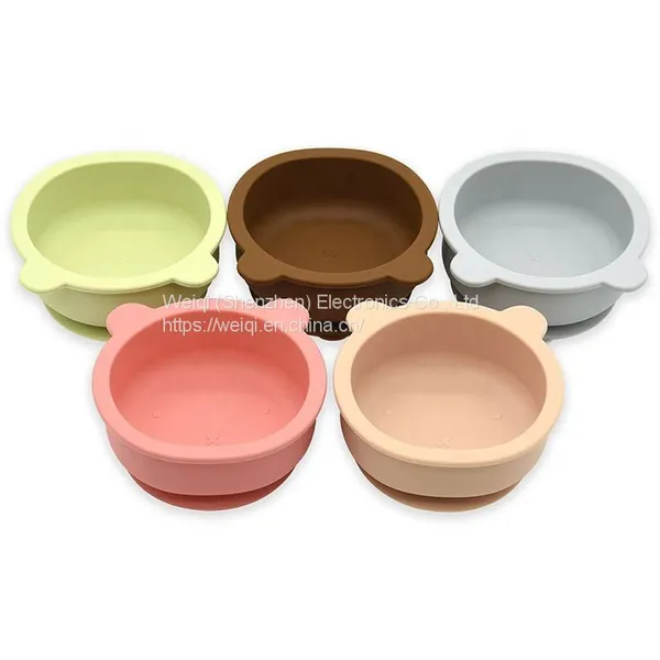 Bear Silicone Snack Bowl with Suction Bottom