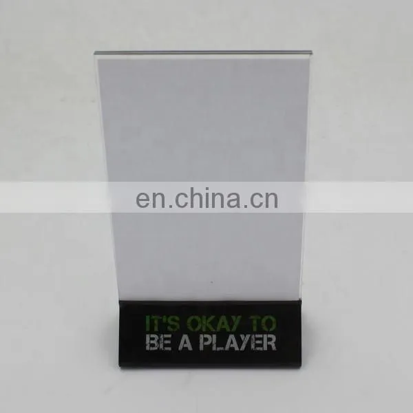 Triangle Table Top A3 A4 A5 A6 Insert Plastic Acrylic Sign Holder for Restaurant photo-4