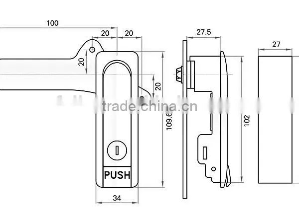 CE RoHS Locks Supplier in China AB103 Zinc Alloy High Quality Chrome Plated Metal Plane Cabinet Door Lock s photo-5