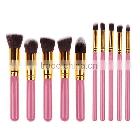 Professional 10pcs Kabuki Cosmetics Powder Foundation Makeup Brushes Set photo-5