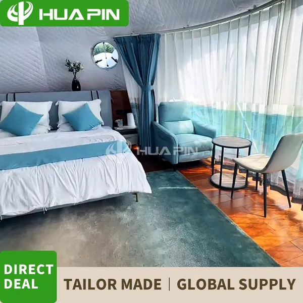 Luxury 6m Diameter 7m Glamping Relaxation Prefab Home Camping Hotel Dome Tent Outdoor Tent for 2-4 Person photo-5