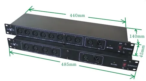 DMX 512 Lighting Splitter 8 Channels