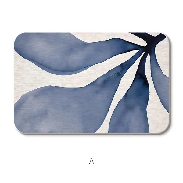 Wabi Sabi Style Custom Printing Diatomite Stone Bath Mat for Bathroom photo-3
