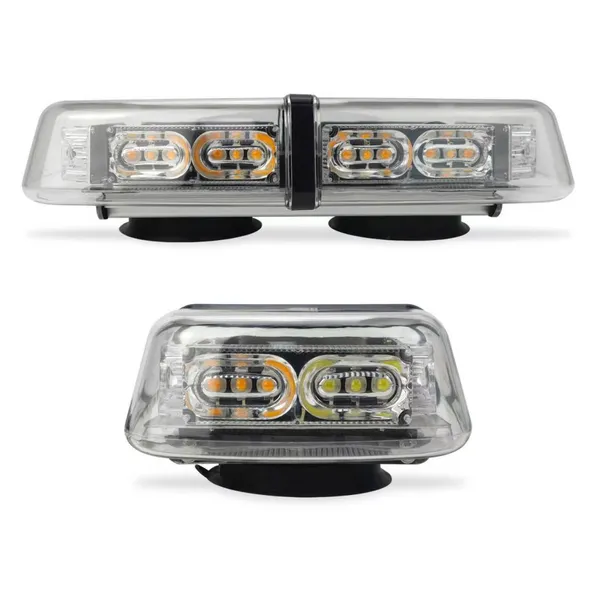Car Flashing Yellow Lighting Roof Magnetically Mounted Car Signal Lamp Flashing Warning Lamps Short Row Strobe Light photo-2