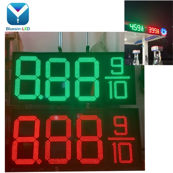 24 Inch 88.88 8.889/10 LED Gas Price Sign Gas Station LED Display Screen Gas Price Changer photo-3