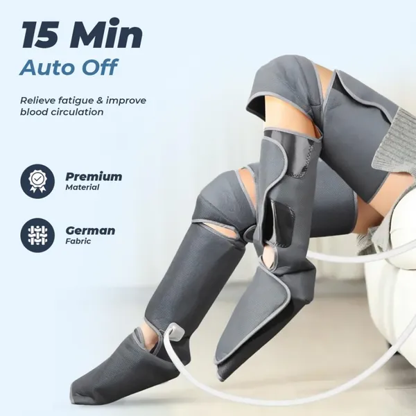 Electric Leg Massager With 6 Airbags & Heat Therapy for Calf Thigh Foot MH-P079 photo-5