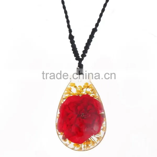 New Sweet Gift Real Flowers Resin Fashion Pendant photo-3