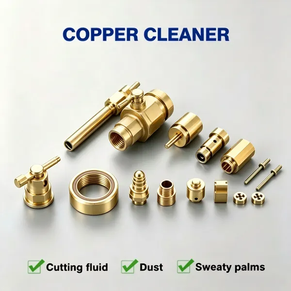 RSB‑107 Copper Cleaning Agent, Industrial Grade Liquid Cleaner for Copper Alloy Parts Remove Stamping Oil, Cutting Fluid and Surface Dirt