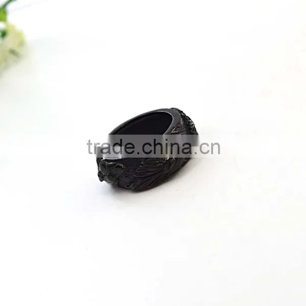 New Wholesale Simple Jewellery Set Men Jewelry Ring Black Men Rings photo-3