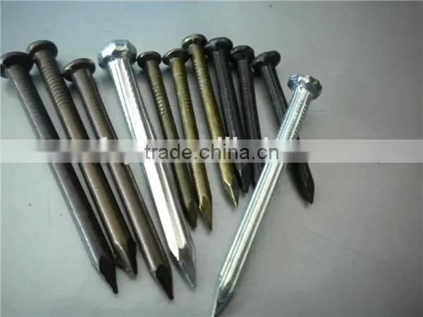 Black/galvanized Grooved Concrete Nails photo-3