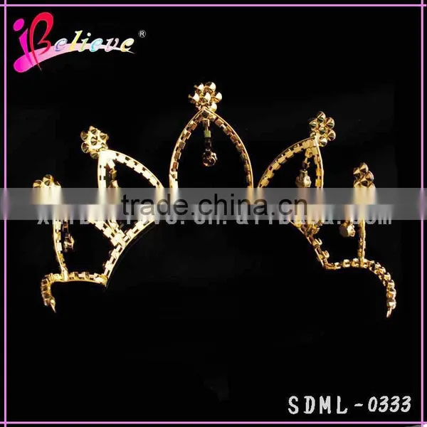 Nice Diamond Bridal Tiara,crystal Wedding Gold Tiaras,factory Wholesale Tiara Crown photo-3