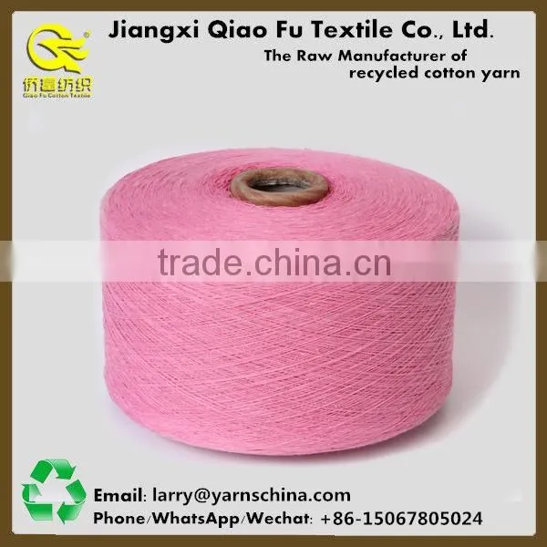 2016 High Quality Recycled Blended Cotton Polyester Yarn Dyed Yarn for Knitting and Weaving With Free Sample