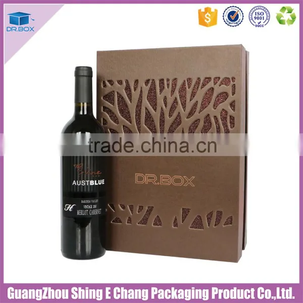 Customized Wholesale Elegant Hand Made Unfinished Wooden Wine Box photo-2