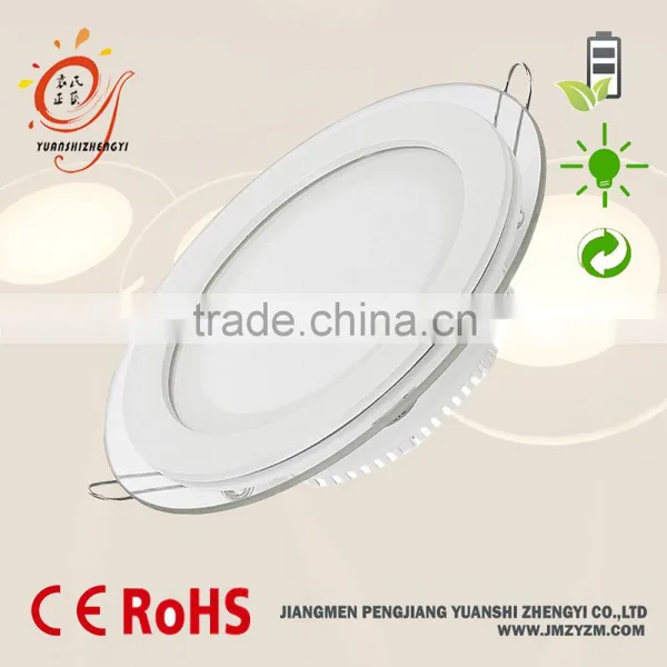 6w 12w 18w 24w ultra thin led glass downlight with glass panel