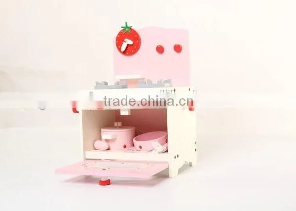 Wooden Gas Cooker Toy Kitchen Set for Kids