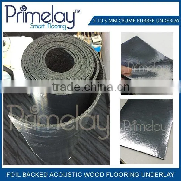 2 to 5 mm Wood Flooring Crumb Rubber Underlay