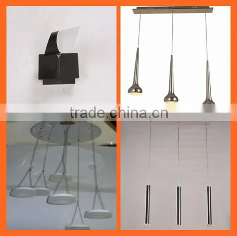 High Quality Led Simple Sandy Black Decoration Aluminum+Acrylic Chandelier Light Model RT1072-3 photo-2