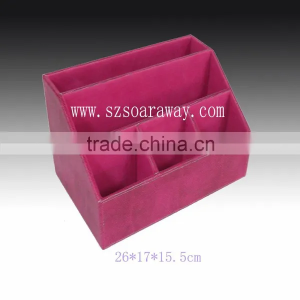 Pu Faux Leather Tidy Tray Pen Pot Desk Orgainser Hot Sell Brush Pot Multifunction PU Leather Pen Desk Organizer photo-4