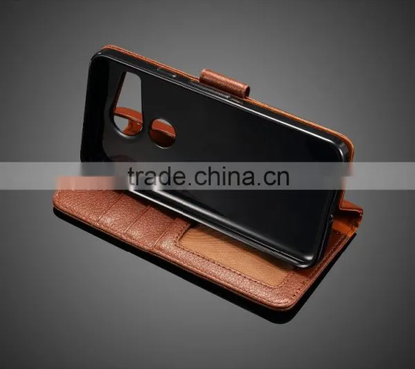 MMT Litchi Grain With Buckle PU Leather Wallet Case With Card Slot Case With PC Back Cover For Google 5X MT-4927 photo-6