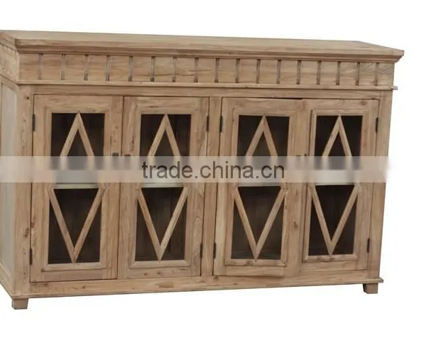 Reproduction Anique Solid Wood Wine Cabinet photo-2