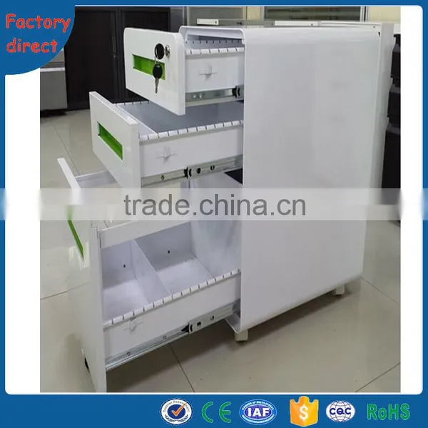 High Quality Office Furniture 3 Drawers Steel Movable Under Table Movable Cabinet
