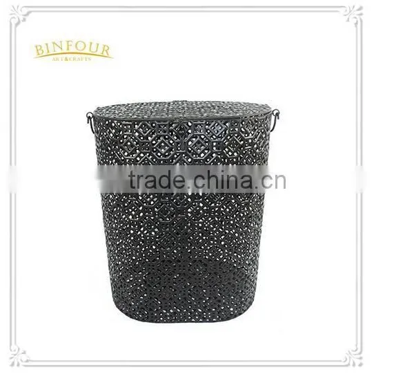 Powder Coated Vintage Metal Wire Mesh Hanging Storage Baskets for Home Decor photo-2