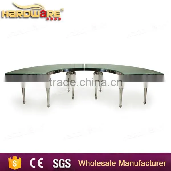 Full Circle Wedding Half Round Stainless Steel Wedding Moon Dining Table photo-4