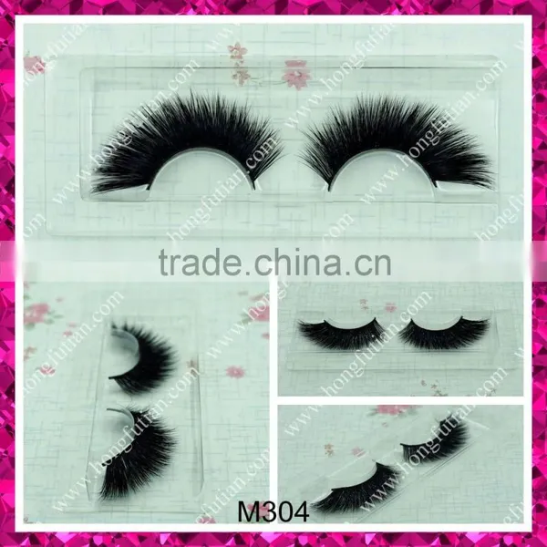 Private Label Siberian Mink Fur Lashes 100% Real Mink Fur Strip Eyelashes