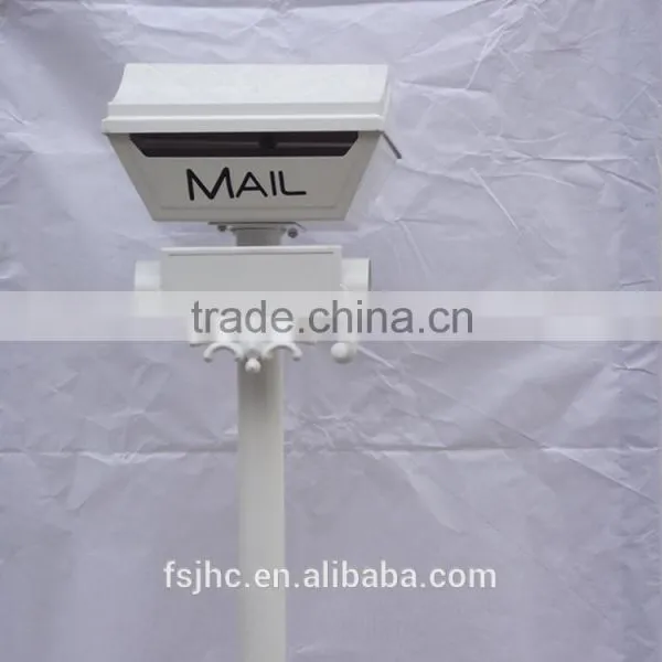 Foshan JHC-1024B Post Mounted Aluminum Mailbox/Durable Decorative Letterbox/Outdoor Lockable Standing Postbox For Garden photo-4