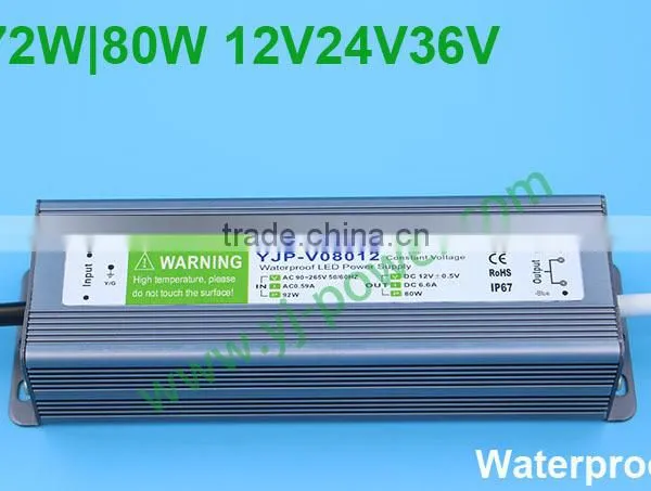 Power Supply 12v dc 72w 6 Amp Waterproof YJP-V08012 RoHS,CE-EMC,CE-LVD,IP67 photo-5