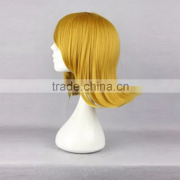 OHCOS Vocaloid Kagamine Rin 14inches Short Blonde Golden Synthetic Hair Cosplay Wig Free Shipping photo-2