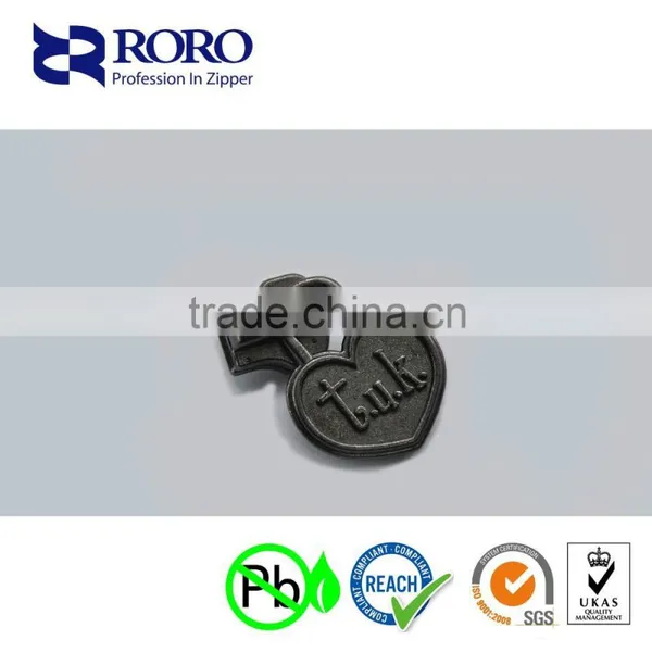 RORO151402 #5 Zipper Slider With Heart Puller for Garment