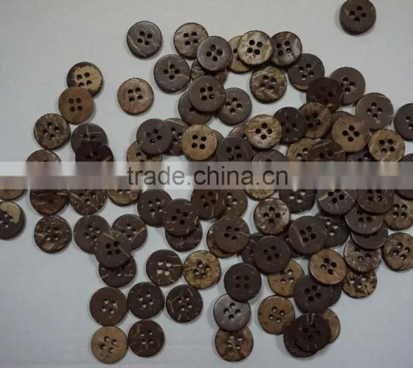 Four Holes Fashionable Coconut Shell Button Size 22L photo-2