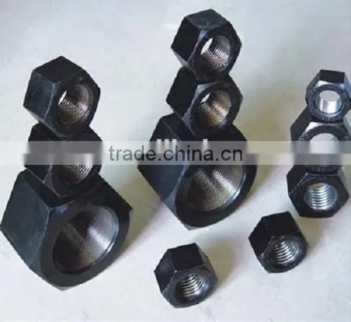 Black Hex Nuts DIN934 Fastener Low Carbon Steel 4.8 photo-4