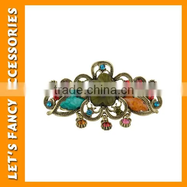PGHD0341 Wholesale crystal hair clips metal hair clips flower hair clip