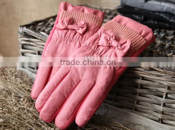 New Arrival Ladies's Ribbon Touch Screen Gloves With Multi Colors photo-3