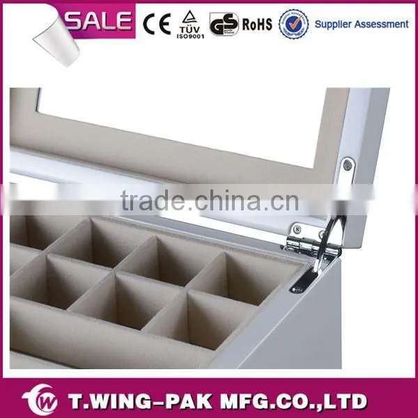 Wooden Cufflink Box, With Two Drawers and Mirror, High Quality Cufflink Gift Box photo-6