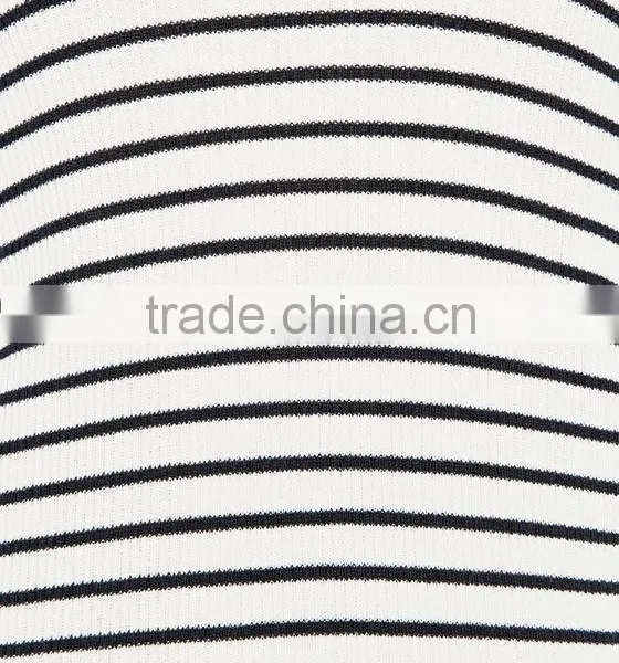 STRIPED SHAWL COLLAR SWEATER Striped Knit Shawl Collar Long Sleeves photo-3