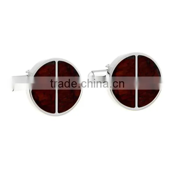 Robust Wood Cufflinks, Wood and Dots Cuff Links, Striped Wood Cufflinks
