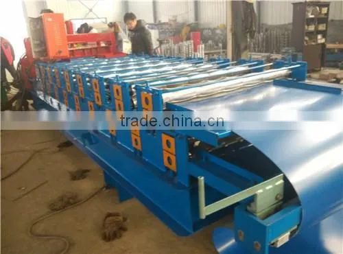 828-910 Trade Assurance Glazed Steel Sheet Roofing Tile Roll Forming Machine for Canton Fair photo-3