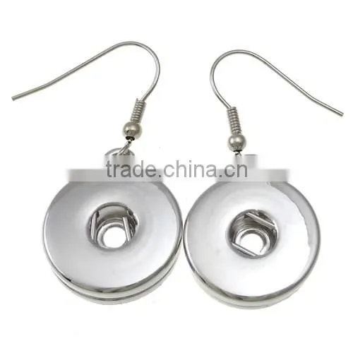Wholesale Snap Button Jewelry Metal Snap Button Earring for Fashion Woman