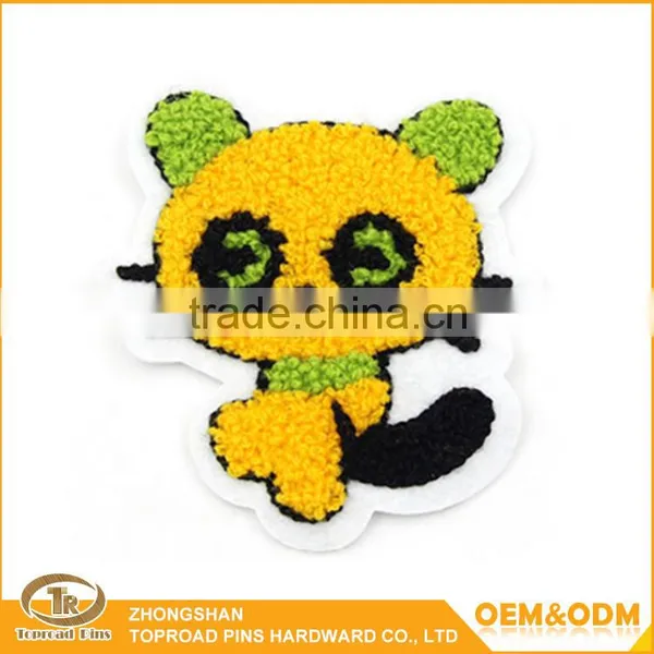 Customized chenille embroidery patch towel embroidery badge chenille patch custom with personalized design