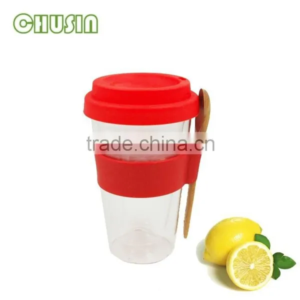 Mouth Blown Borosilicate Double Wall Glass Solo Cup Solo Mug Party Mug Party Cup With Silicone Lid photo-3