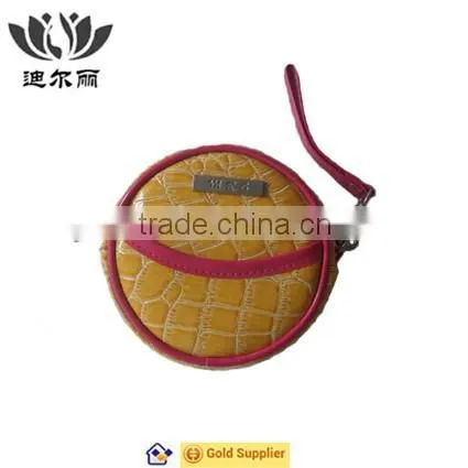 Mini Round Leather Coin Purse photo-3