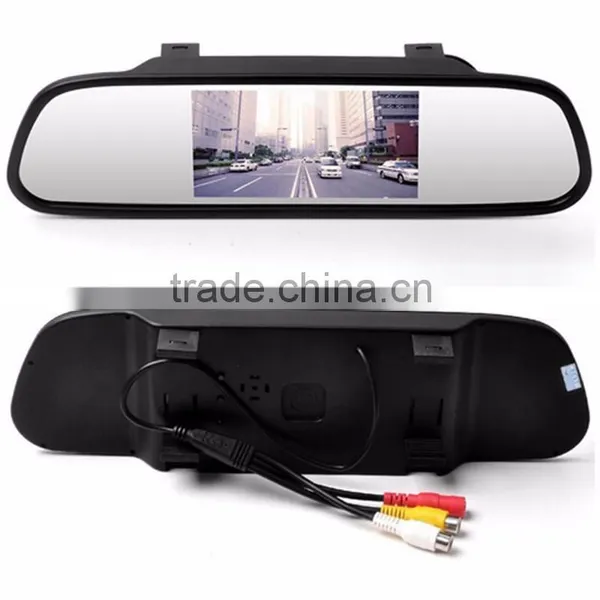 Popular 4.3" LCD Screen Display Auto Dimming Rearview Mirror